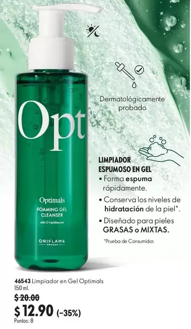 Oriflame - 46543 Limpiador en Gel Optimals 150 ml