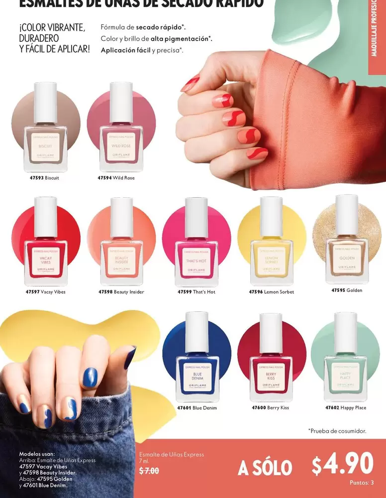 Oriflame - ESMALTES DE UÑAS DE SECADO RÁPIDO