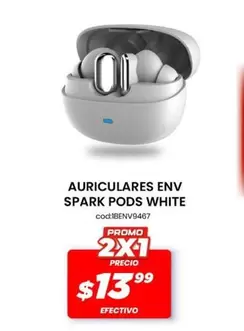 AURICULARES ENV SPARK PODS WHITE cod:IBENV9467