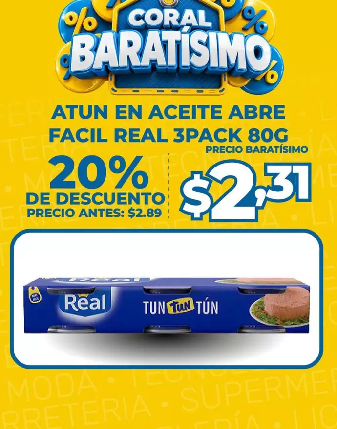 Real - ATUN EN ACEITE ABRE FACIL REAL 3PACK 80G