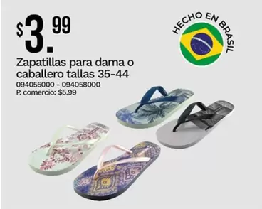 Brasil - Zapatillas para dama o caballero tallas 35-44 094055000 - 094058000