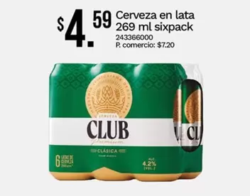 Cerveza en lata 269 ml sixpack 24336600