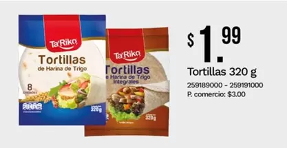 Tortillas 320 g 2591890000 - 2591910000