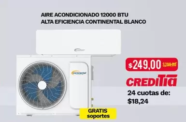 AIRE ACONDICIONADO 12000 BTU ALTA EFICIENCIA