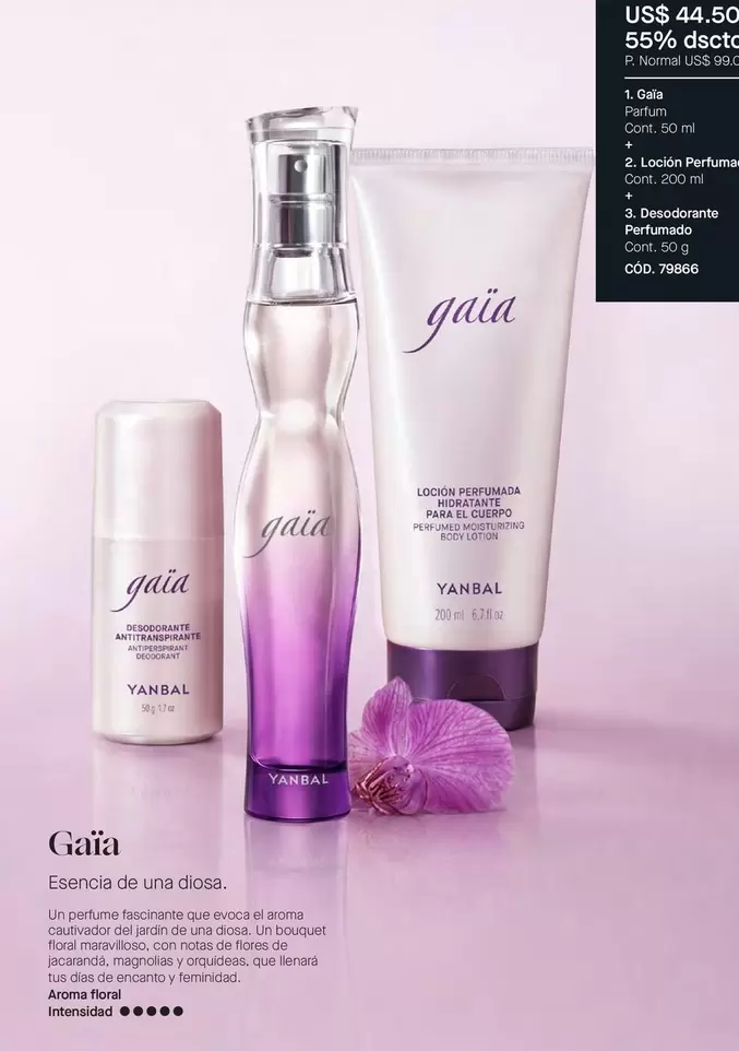 Yanbal - Gaia Perfume, Loción Perfumada, Desodorante Perfumado
