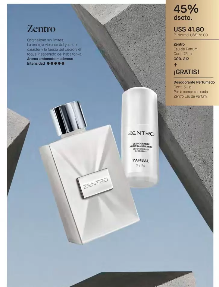 Yanbal - Zentro Eau de Parfum + Desodorante Perfumado