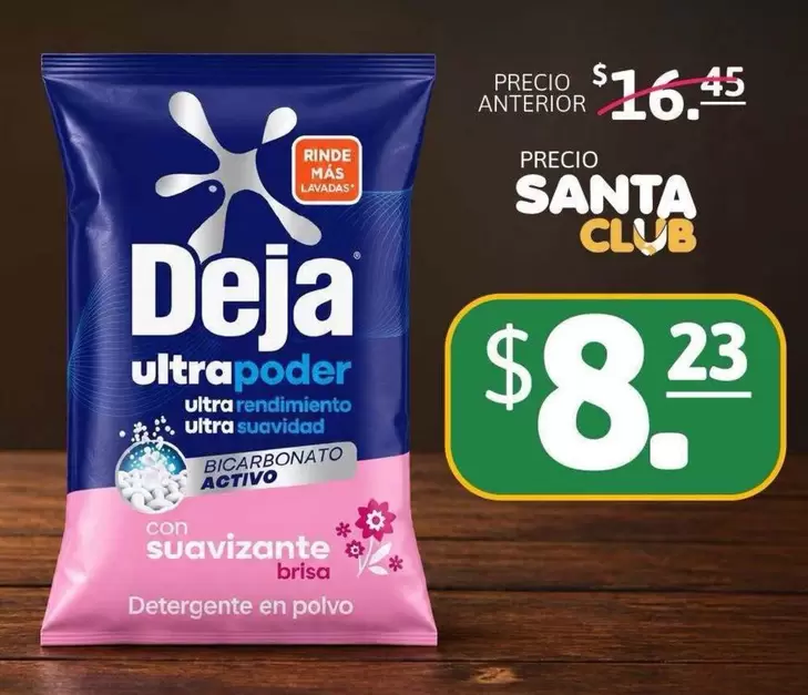Deja ultra poder detergente en polvo