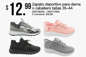Zapato deportivo para dama o caballero tallas 35-44 090758000 - 090777000