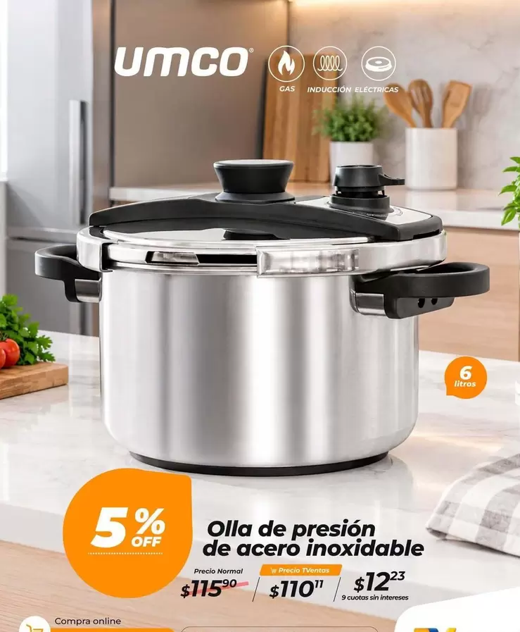 Umco - Olla de acero inoxidable