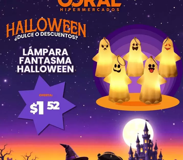 LÁMPARA FANTASMA HALLOWEEN