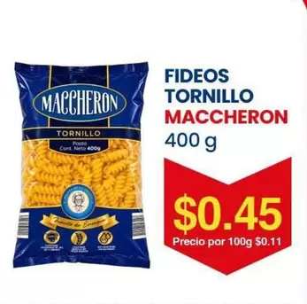 FIDEOS TORNILLO