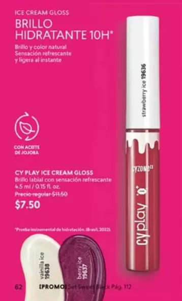 Play - CY PLAY ICE CREAM GLOSS BRILLO HIDRATANTE 10H