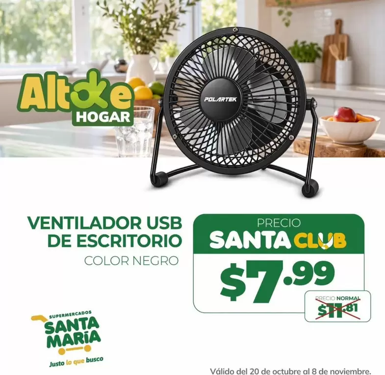 Negro - VENTILADOR USB DE ESCRITORIO