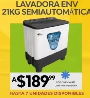 uno - LAVADORA ENV 21KG SEMIAUTOMÁTICA