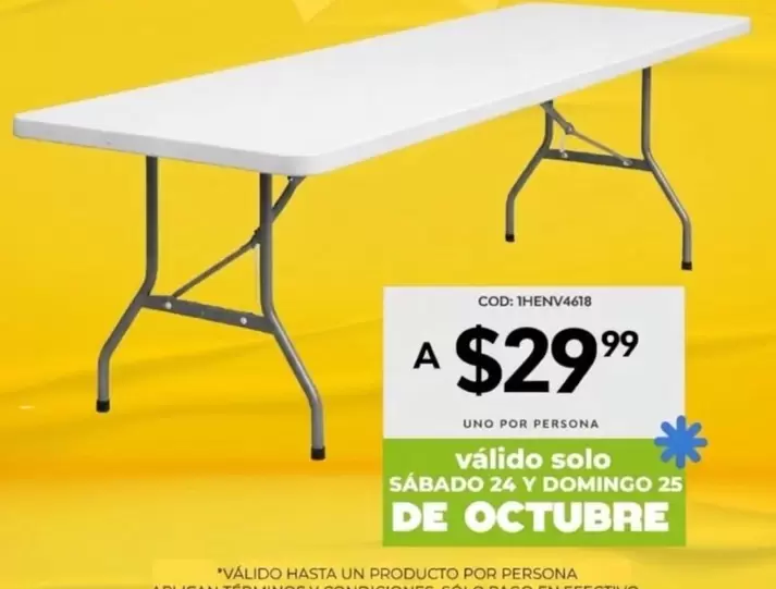 uno - Mesa plegable COD: THENV4118