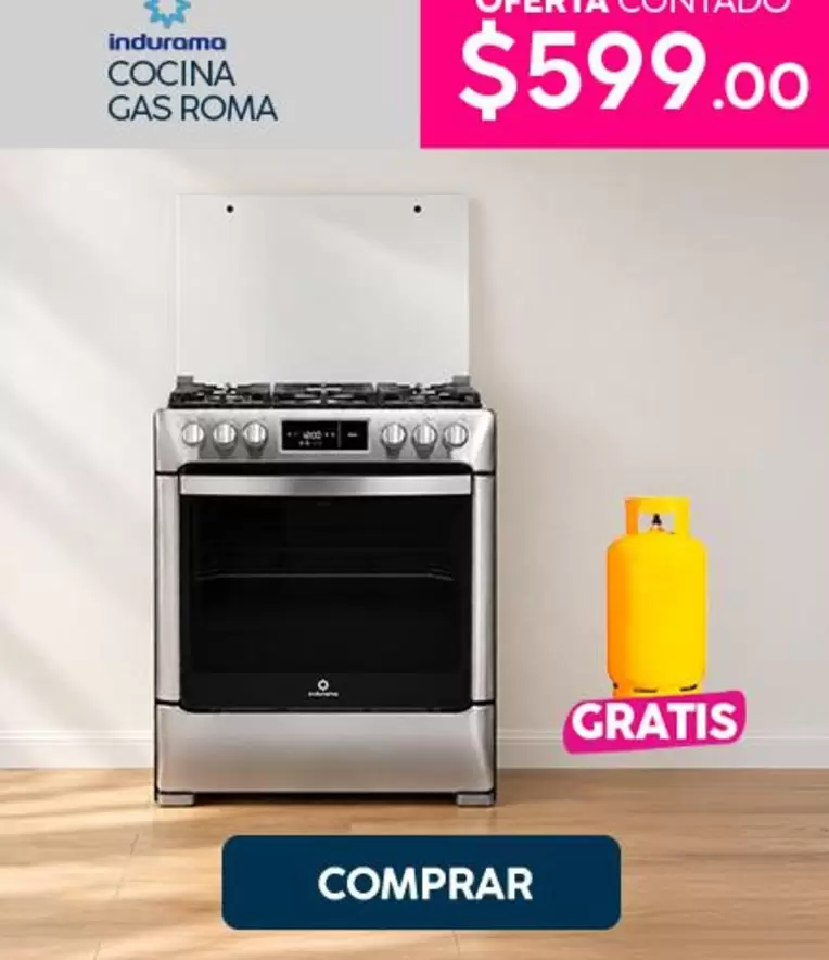 Indurama - Cocina Gas Roma