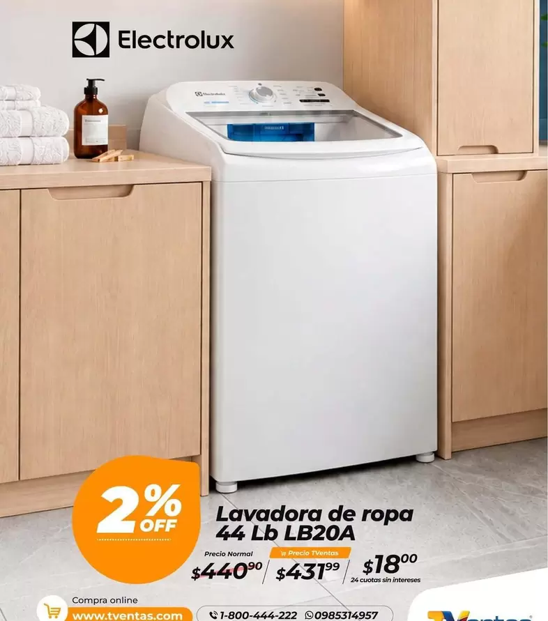 Lavadora de ropa 44 Lb LB20A