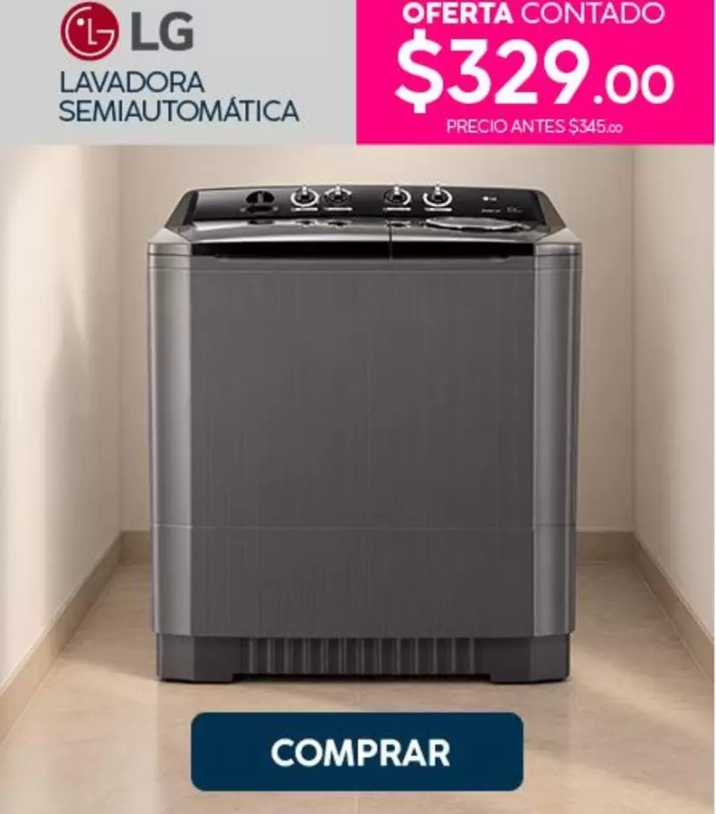 LG - Lavadora Semiautomática