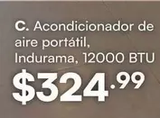 Indurama - Aire Acondicionador Portátil, 12000 BTU