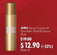 42806 Spray Corporal Giordani Gold Essenza