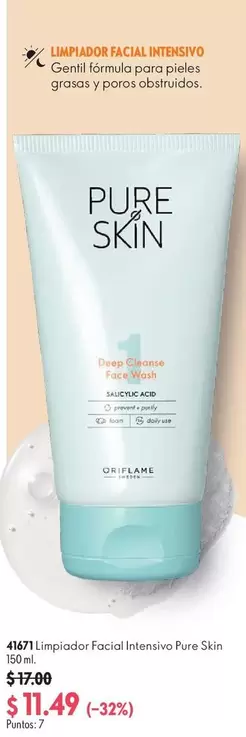 Oriflame - 41671 Limpiador Facial Intensivo Pure Skin 150ml