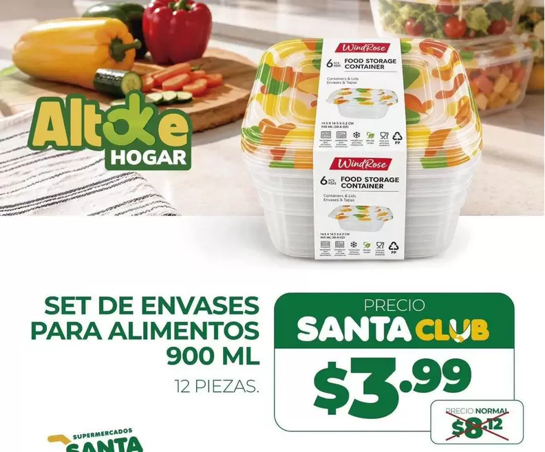 SET DE ENVASES PARA ALIMENTOS