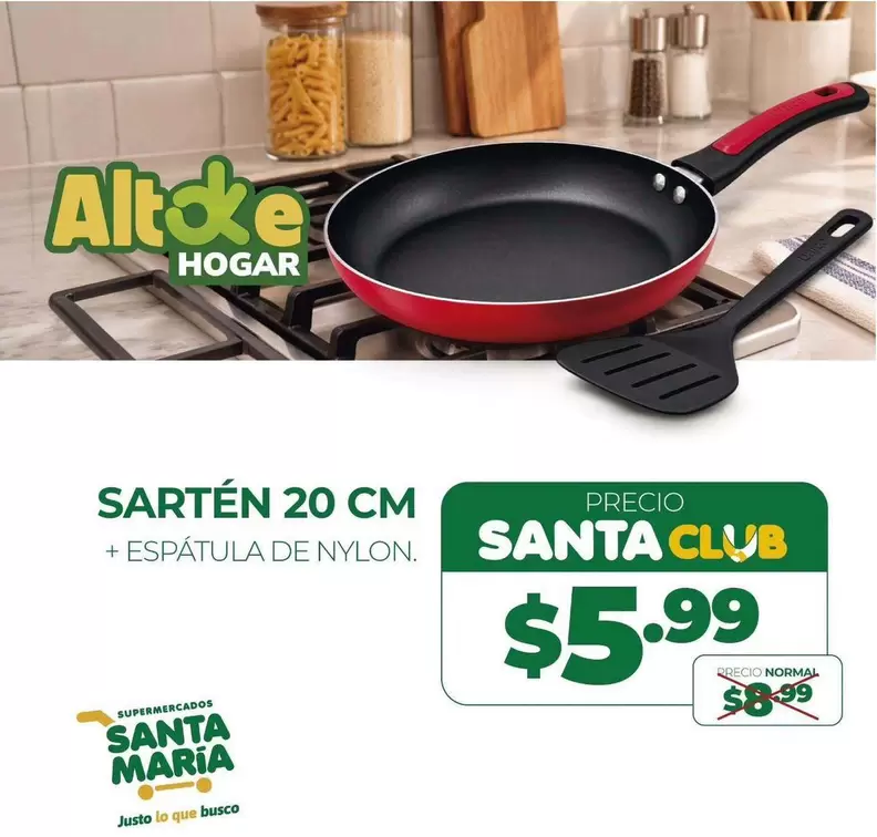Santa Maria - Sartén + Espátula de Nylon