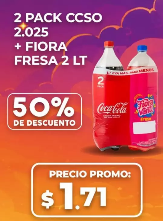 Coca Cola - 2 PACK CCSO 2.025 + FIORA FRESA 2 LT