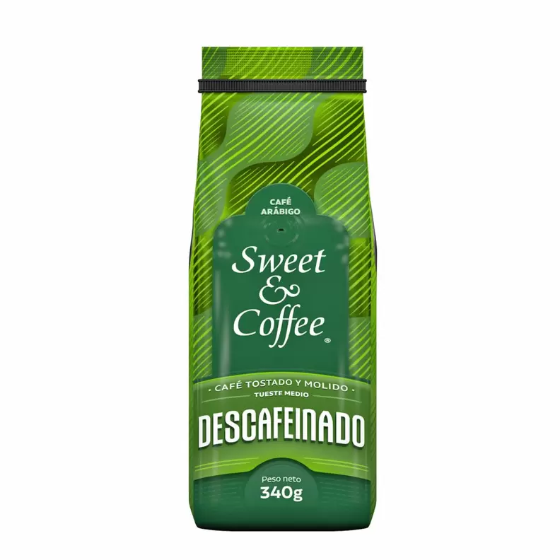 Café Descafeinado Arábigo Tostado Y Molido SWEET & COFFEE 340 G