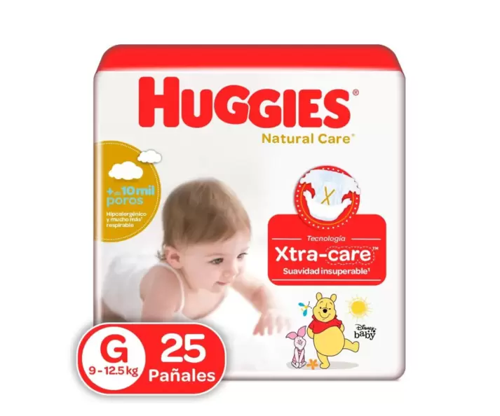PAÑAL HUGGIES NATCARE TALLA XG X25