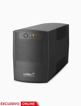UPS Interactiva 850 LED/600VA Negra | Unitec
