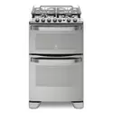 Cocina a Gas Electrolux Doble Horno 4 Quemadores Silver - 56cm - 56DXQ