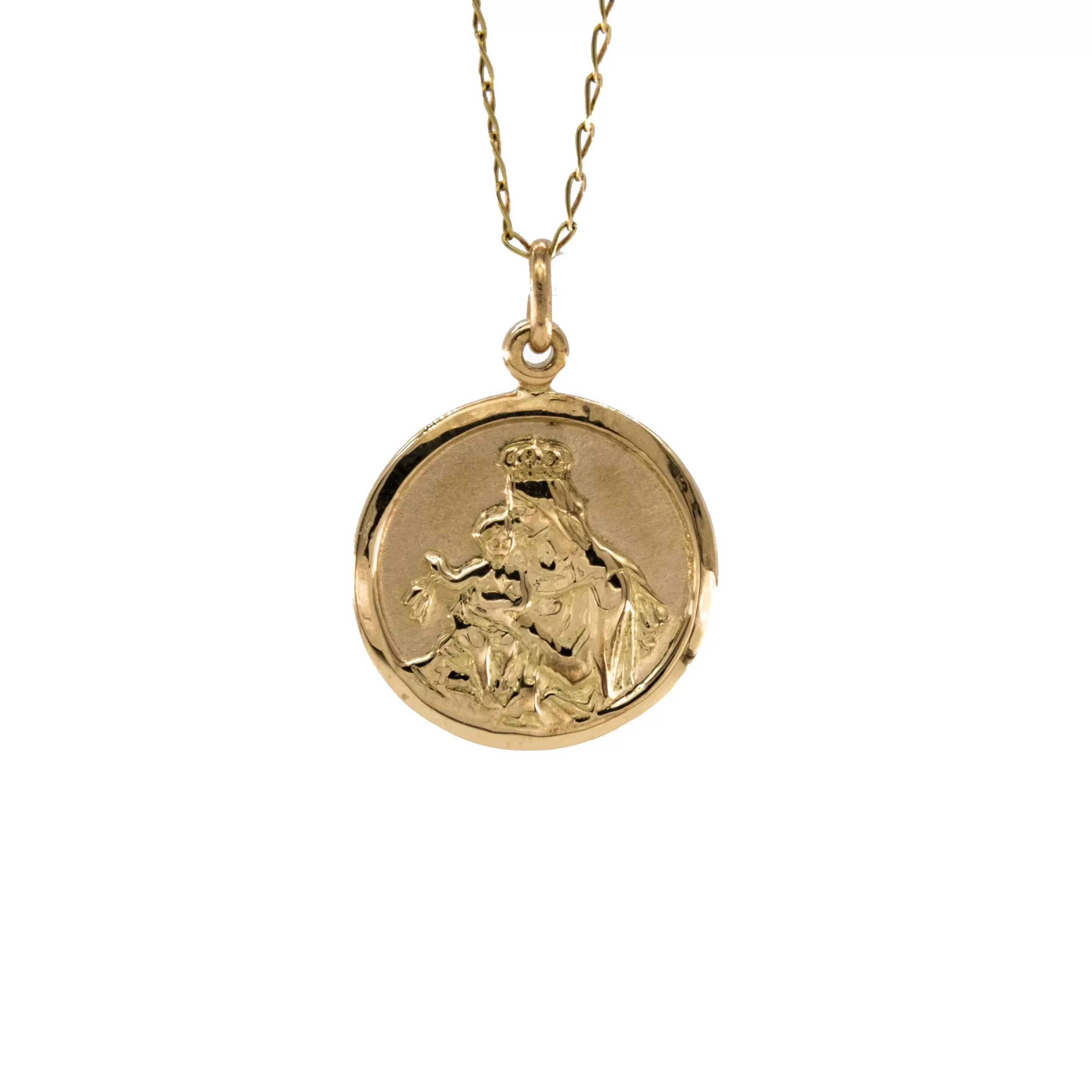 DIJE REDONDO RELIGIOSO 18K