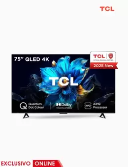 Televisor 75" 4K QLED Negro | TCL