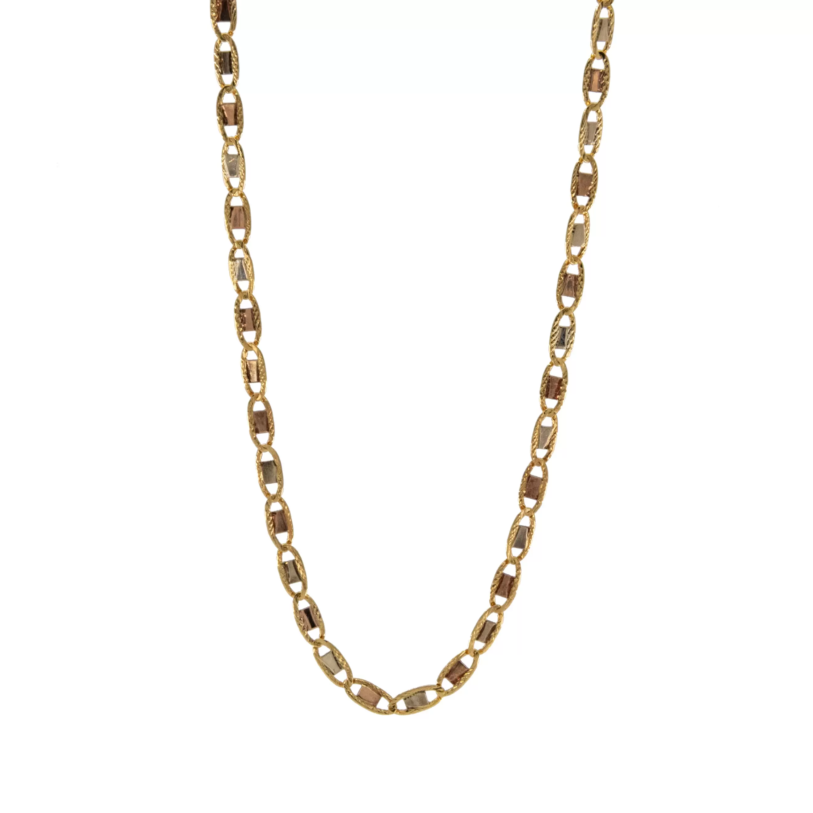 CADENA ANCLA 3 TONOS 18K