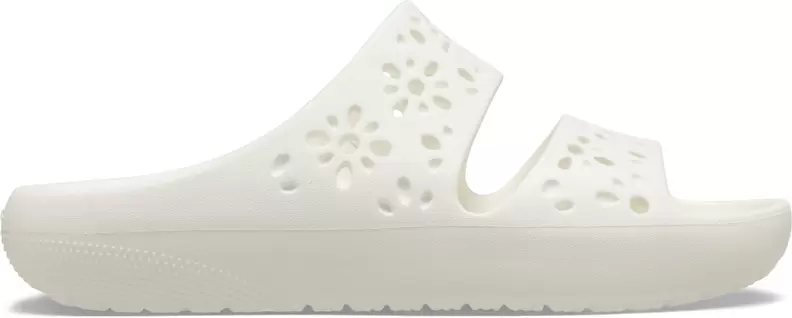Classic Floral Cut Out Sandal Chalk