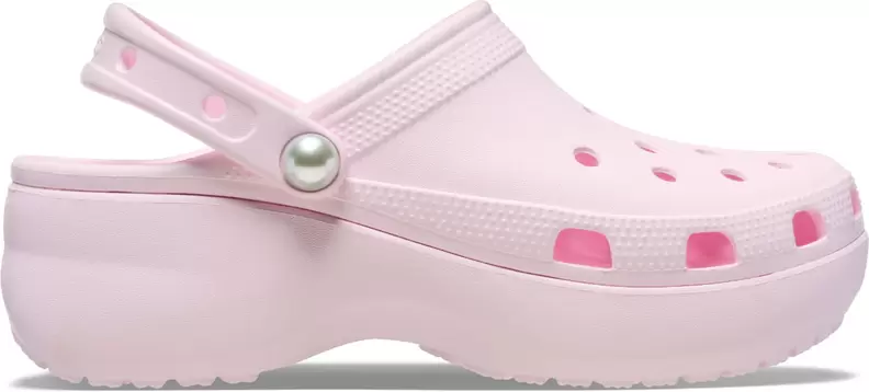 Classic Platform Pearl Clog Pink Milk