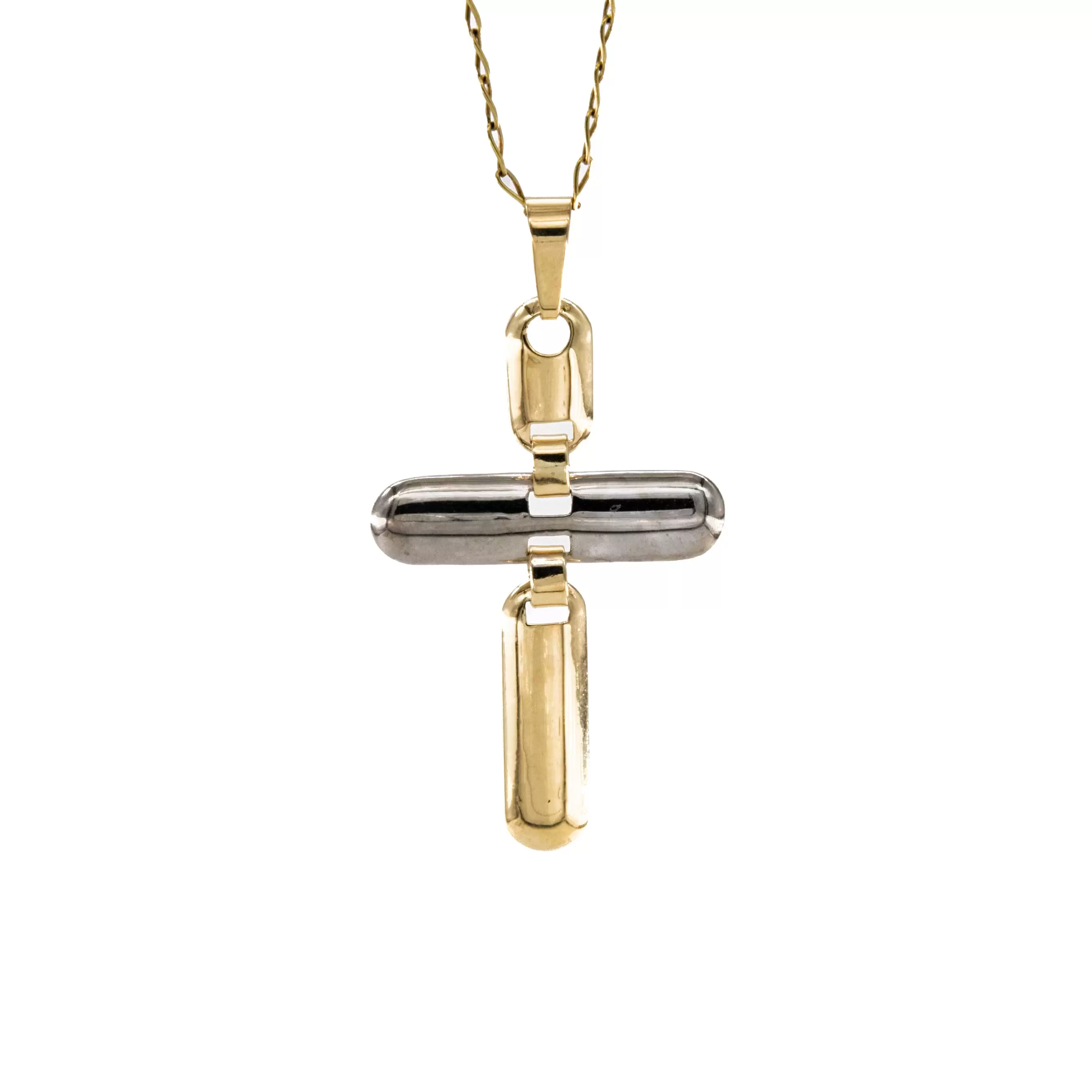 DIJE CRUZ 2 TONOS 18K