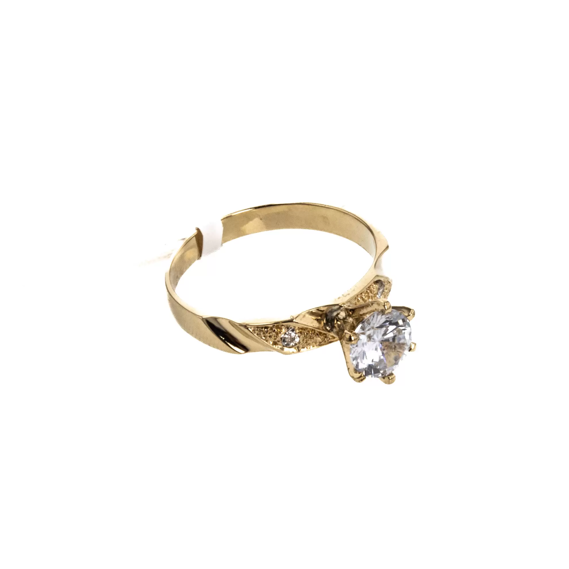 ANILLO DE COMPROMISO CON ZIRCONES 18K