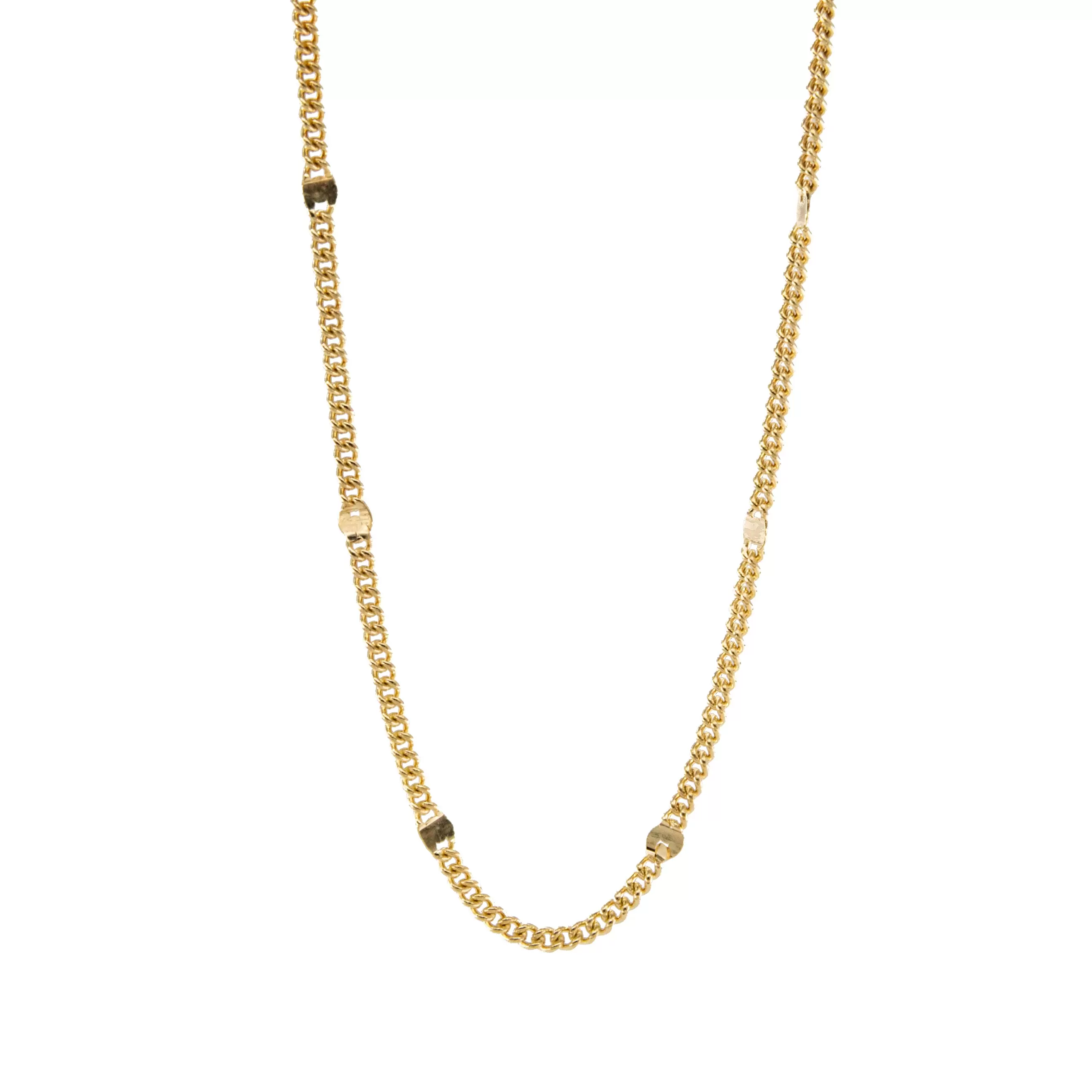 CADENA CUBANA ALTERNADA 18K