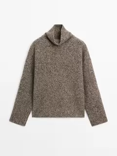 Jersey cuello alto 100% cashmere