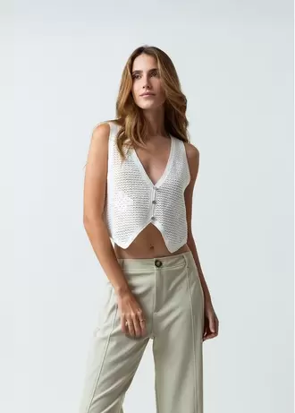 Camisa tejida escote en V