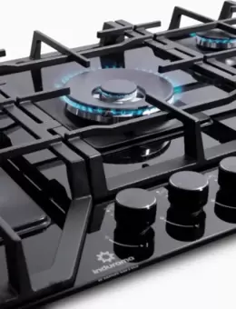 Encimera a Gas 5 Quemadores Negra | Indurama
