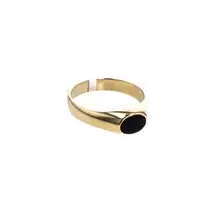 ANILLO CON PIEDRA NEGRA 18K