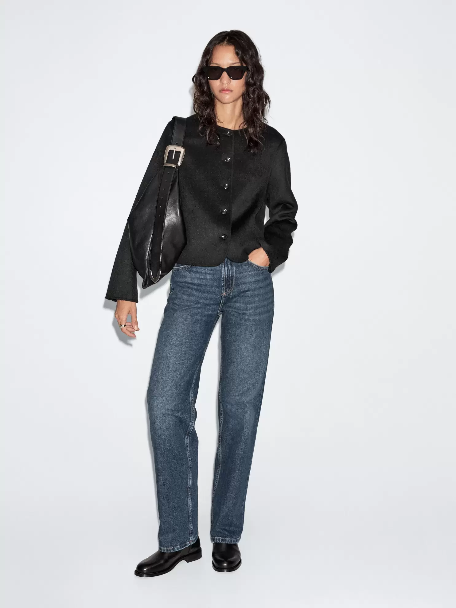 Chaqueta corta mezcla lana
