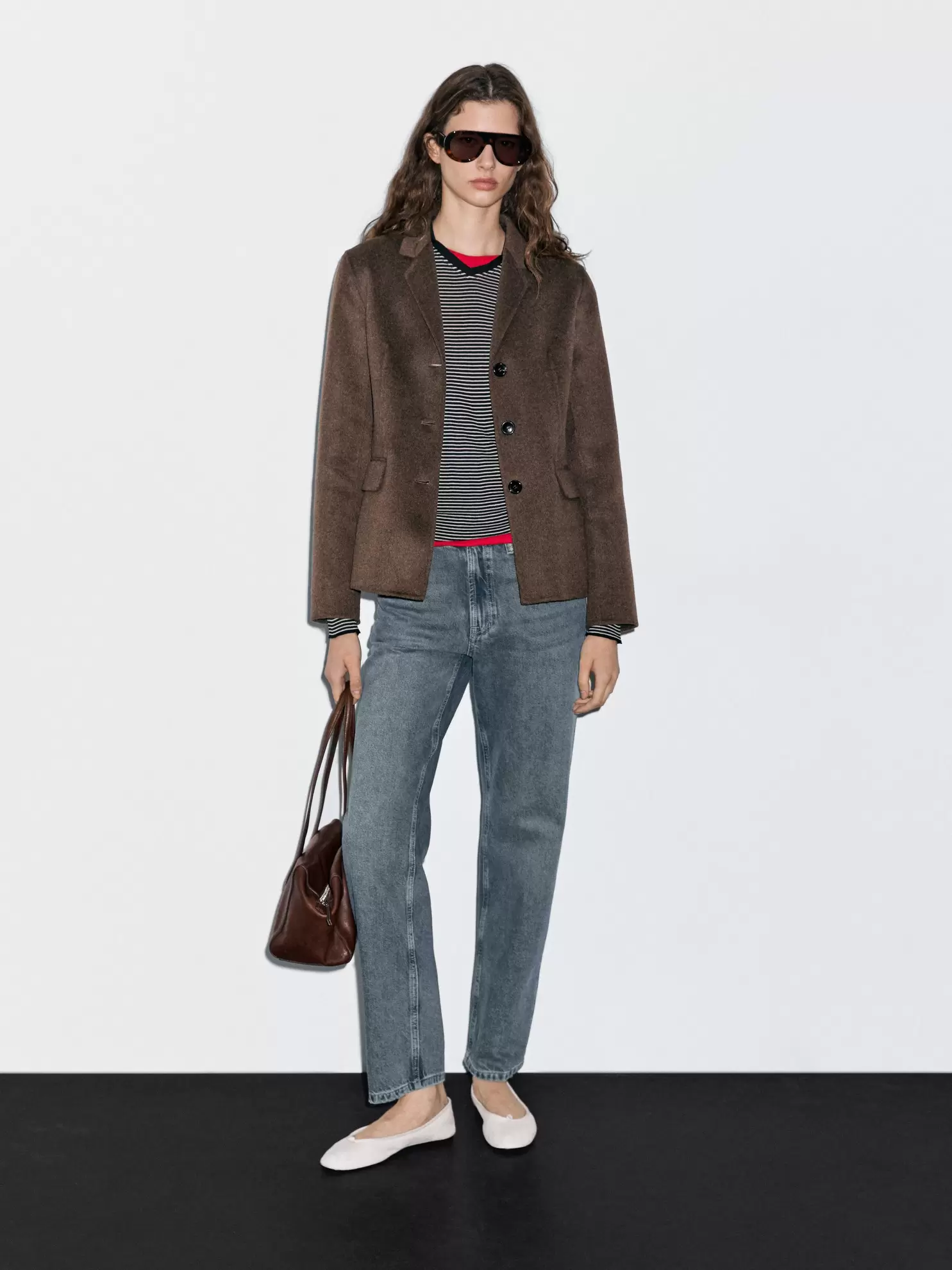 Americana cuello sastre mezlca lana