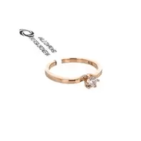 ANILLO DE COMPROMISO ORO ROSA ZIRCONES 18K