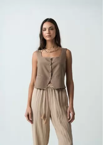 Camisa manga sisa tipo gamuza