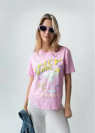 Camiseta manga corta estampada