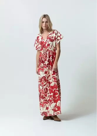 Vestido largo de flores para el fin de semana